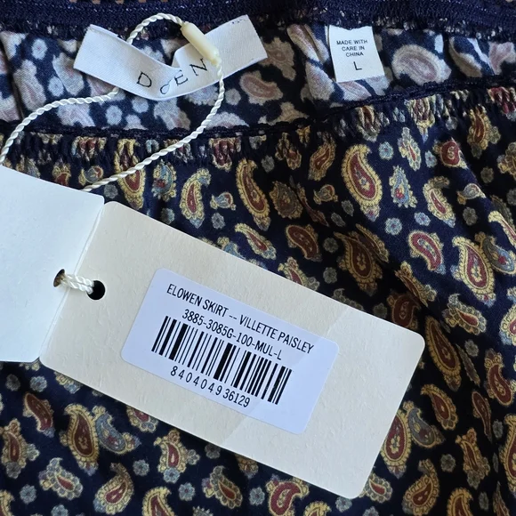 DÔEN Elowen Skirt Villette Paisley Large NWT - Picture 6 of 9